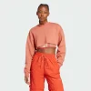 adidas by Stella McCartney TrueCasual Cropped Sportswear Sweatshirt Pomarańczowa