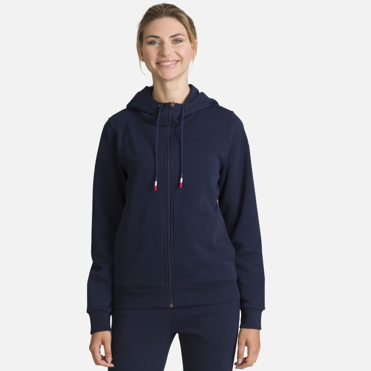 Rossignol Full-Zip Hooded Logo Fleece Sweatshirt Granatowy XXS