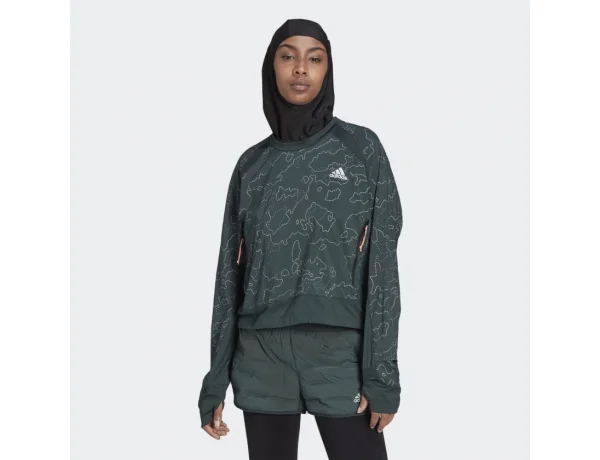 adidas X-City Running Crewneck Jacket Zielony