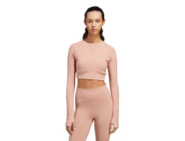 adidas by Stella McCartney Truestrength Cropped Long Sleeve Pomarańczowy