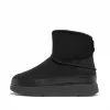 FitFlop GEN-FF Mini Double-Faced Shearling Boots Czarny