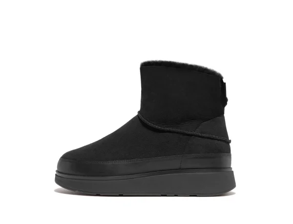 FitFlop GEN-FF Mini Double-Faced Shearling Boots Czarny