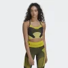 adidas By Stella Mccartney Truestrength Yoga Knit Light-Support Bra Czarny/Żółty