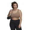 adidas CoreFlow Luxe Medium-Support Bra (Plus Size) Beżowy