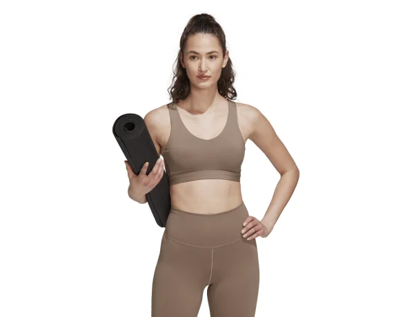 adidas CoreFlow Luxe Medium-Support Bra Beżowy