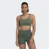 adidas Yoga Luxe Studio Light-Support Fire Bra Zielony